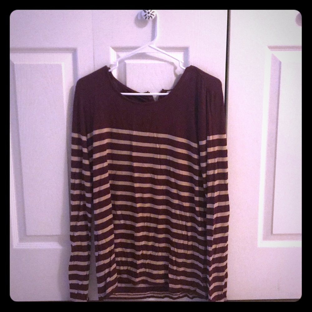Striped long sleeve tunic